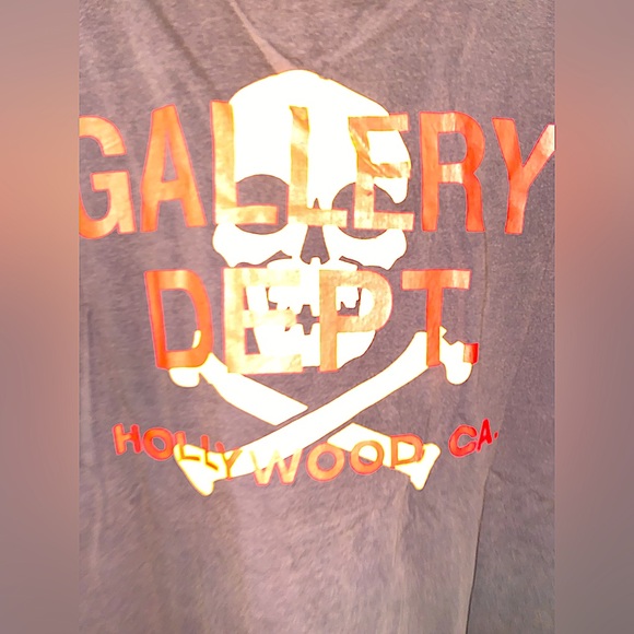 NWT Gallery dept oversized rare to find BROWN tee distressed made in USA ZIP T❤️ - Picture 5 of 17